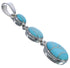 Southwestern Sturdy Genuine Sterling Silver Turquoise Pendant PX29323